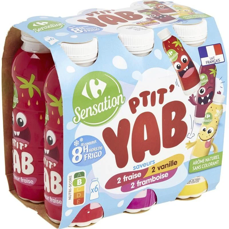 raspber straw van drink yogurt 6x180g (#114557)