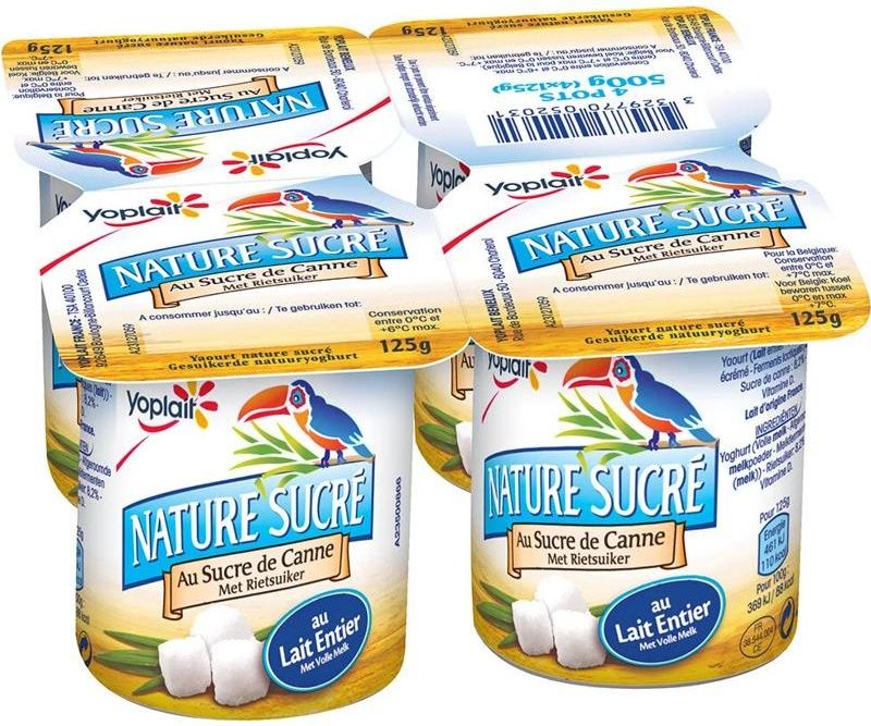 sweetened plain yogurt 4x125g (#114588)