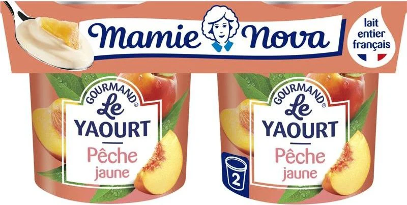 stirred peach yogurt 2x150g (#114635)