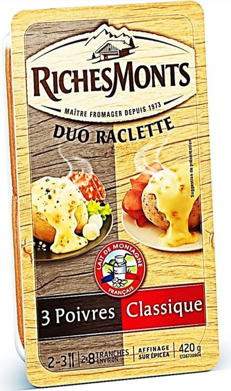 racl slices plain/pepp cheese 420g\richesmonts (#114811)