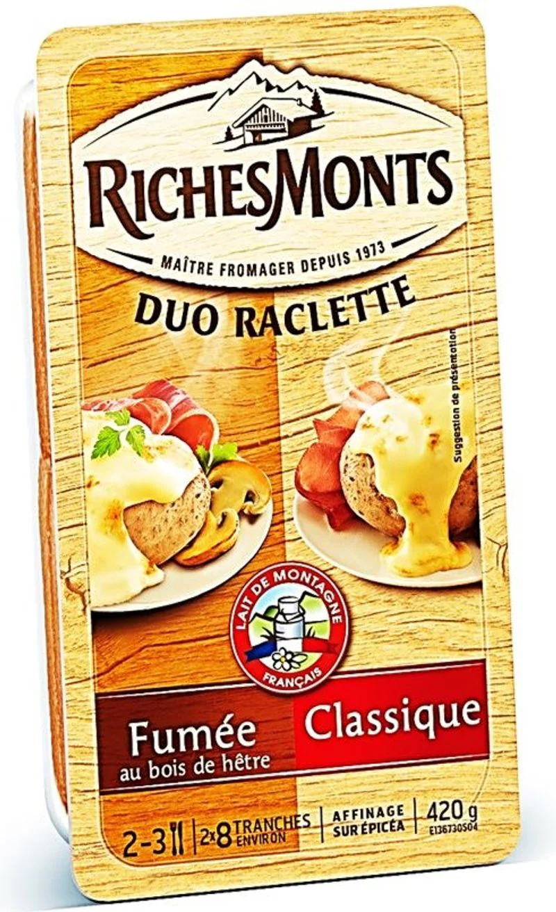 raclette slices pl/smok cheese 420g\richesmonts (#114812)