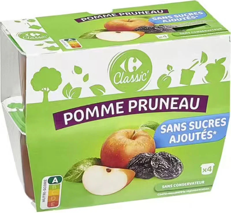 app prune dess witht added sugar 4x100g (#115035)