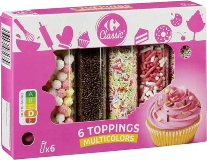 cake decorations assortment x6pcs 150g (#115683)