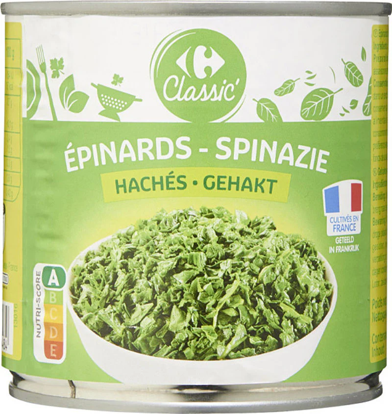 chopped spinach 395g (#115731)