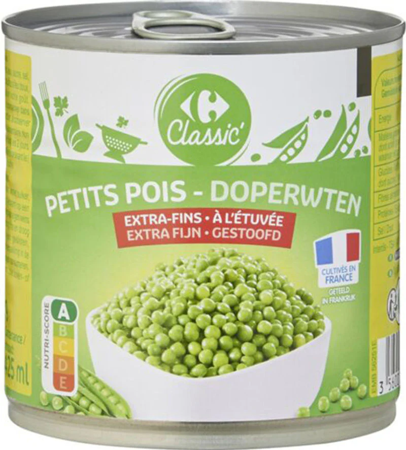 extra fine green peas 400g (#115782)