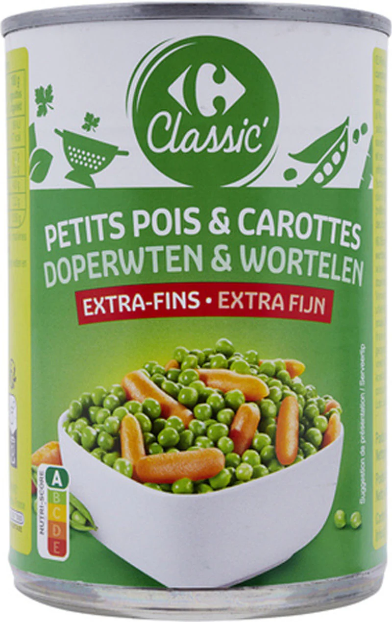 extra fine peas carrots 400g (#115787)