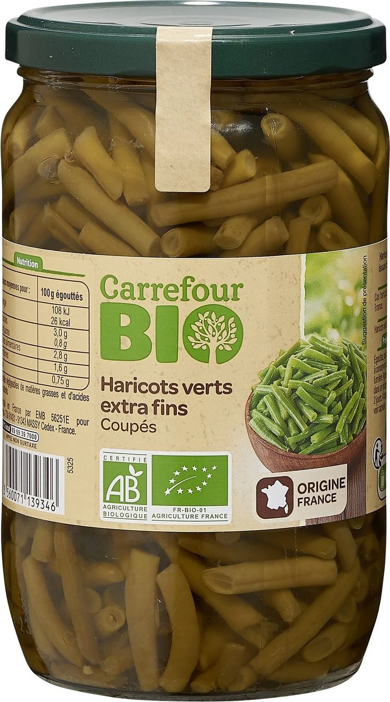 organic extra fine green beans 360g (#115972)