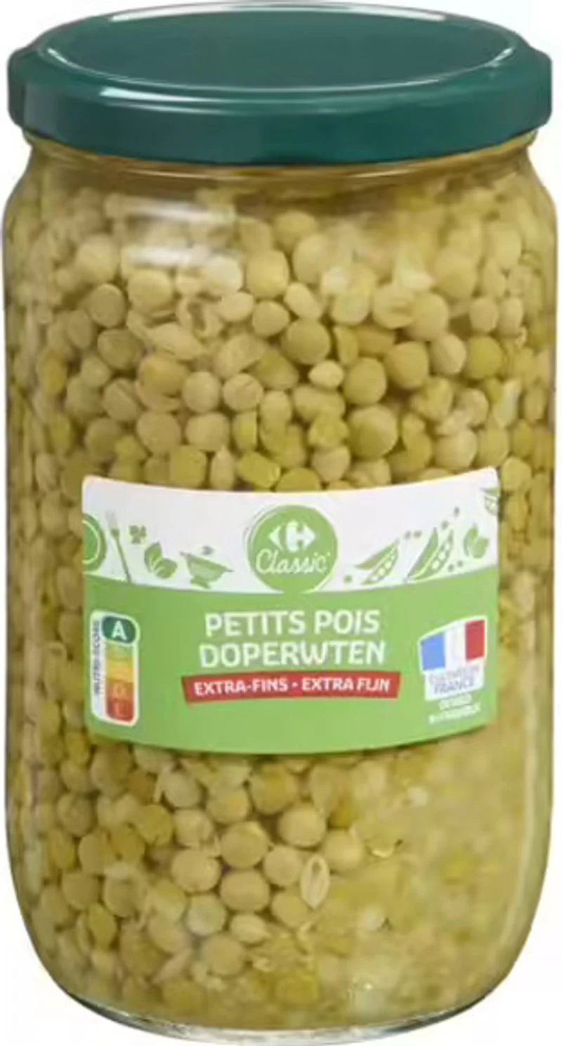 extra fine green peas 660g (#115988)