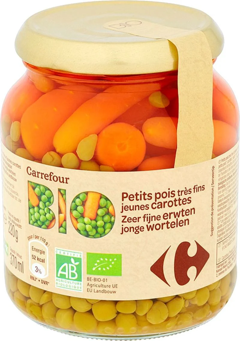 organic fine peas carrots 340g (#115992)