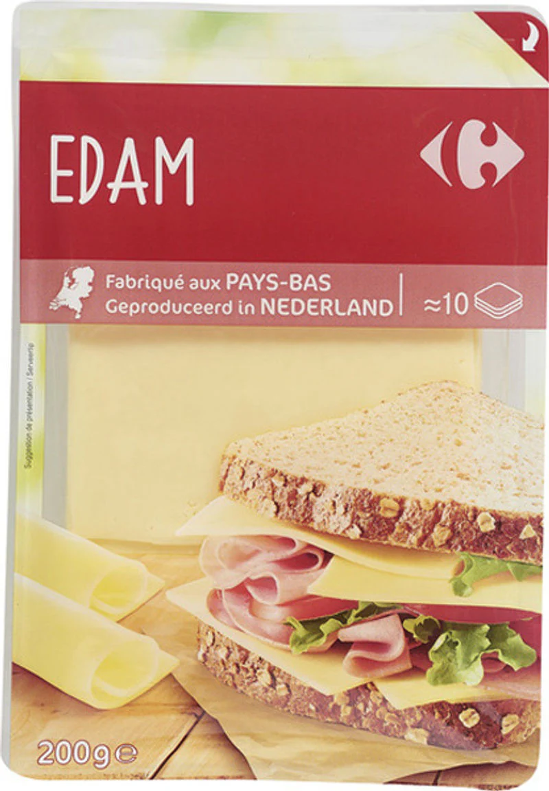 sliced edam cheese 200g (#116020)