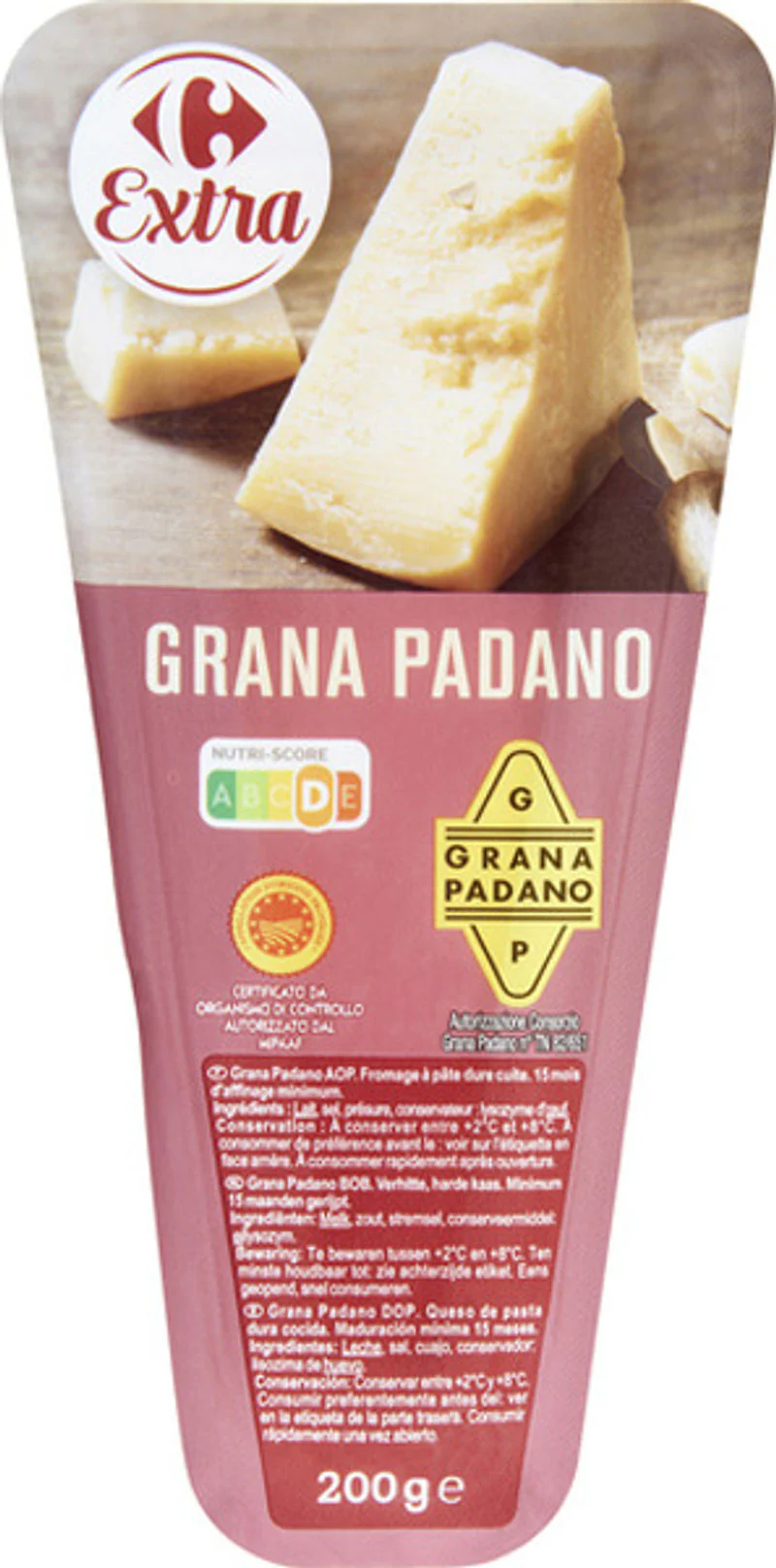 pdo grana padano cheese 200g (#116027)