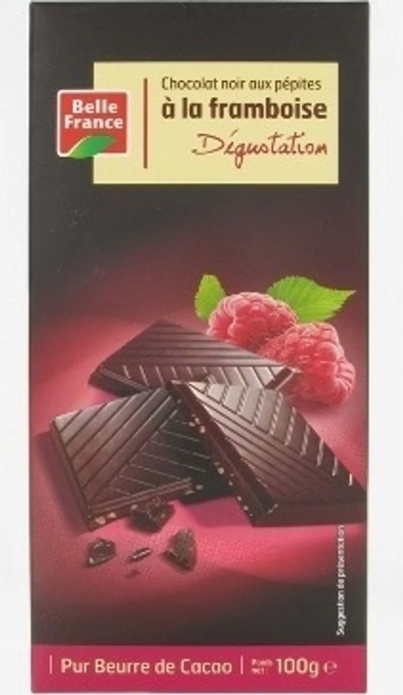dark chocolate raspberry chips 100g (#116037)