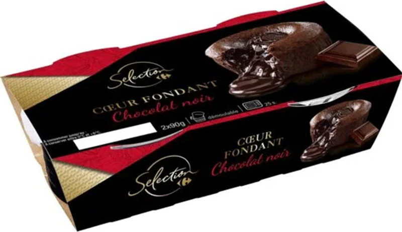 dark chocolate lava cake dessert 2x90g (#116228)