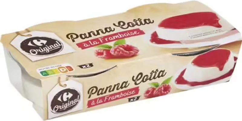 raspberry panna cotta dessert 2x120g (#116260)