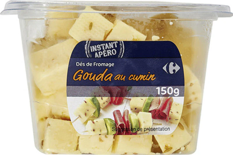 diced gouda cumin cheese 150g (#116308)