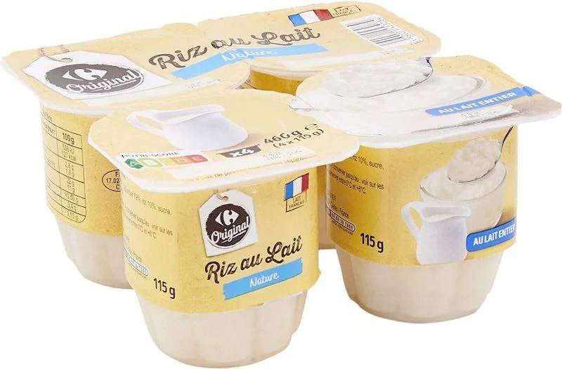 plain rice pudding dessert 4x115g (#116321)
