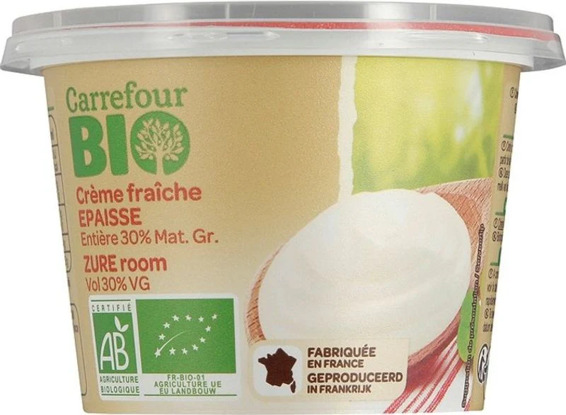 org thick sour cream 30%fat 20cl (#116342)