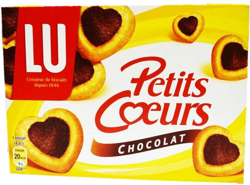 PETITS COEURS CHOCOLATE FILLING BISCUITS 125G (#116469)
