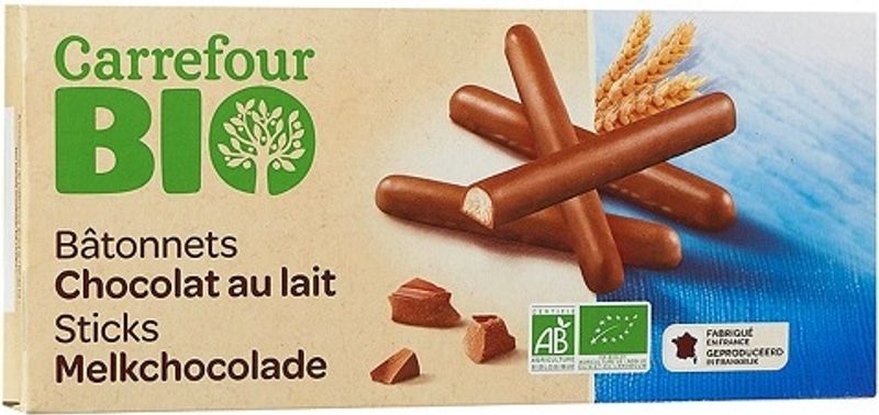 organic milk chocolate sticks 125g (#116573)