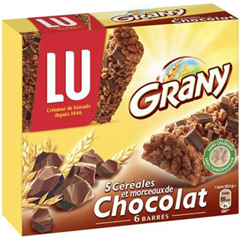 chocolate cereal bars 125g (#116601)
