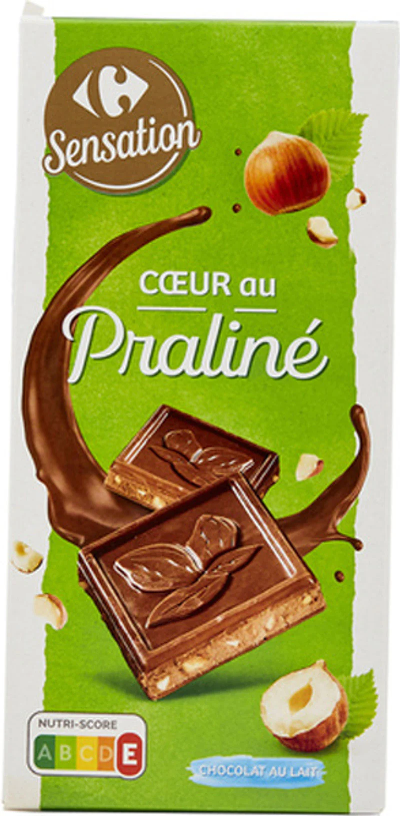 milk chocolate with pralines 150g (#116638)