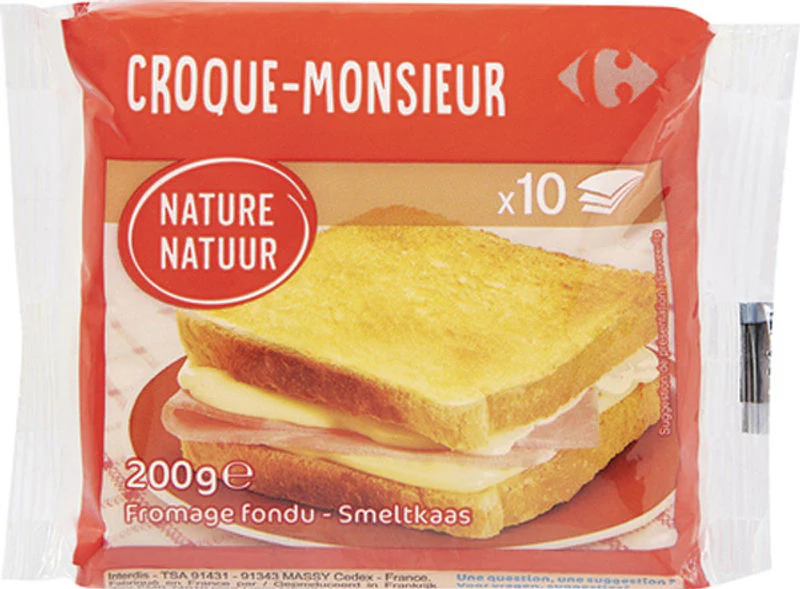 sliced processed croque-monsieur cheese 200g (#116831)