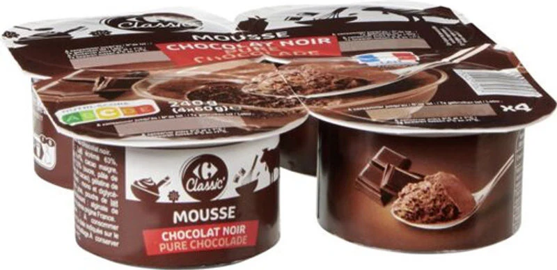 dark chocolate mousse dessert 4x60g (#116847)