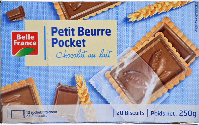 milk chocolate biscuit pockets 250g (#116917)
