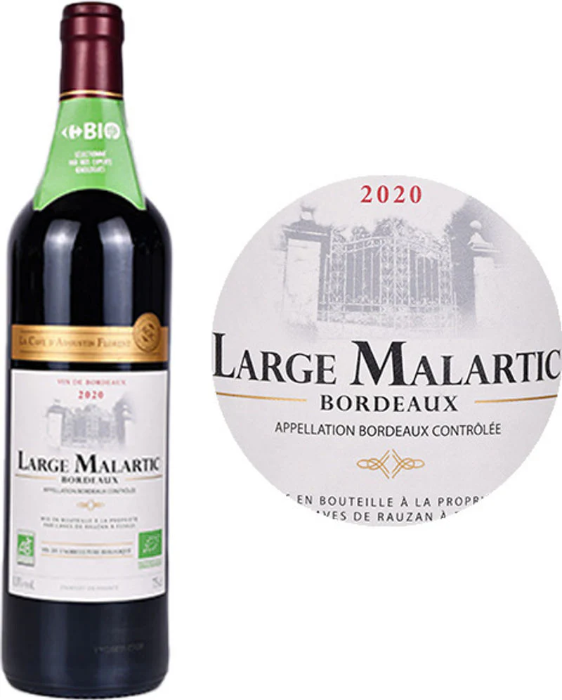 ORGANIC RED WINE AOP BORDEAUX 2023, 2022 75CL (#116991)