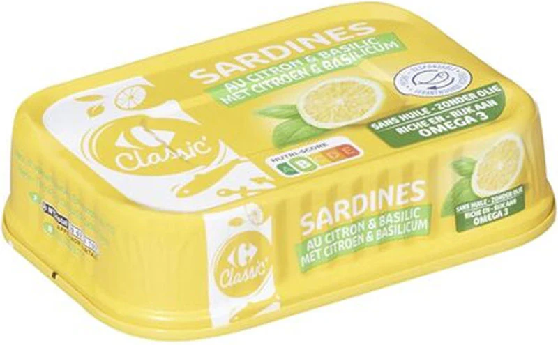 sardines lemon basil marinade 135g (#117089)