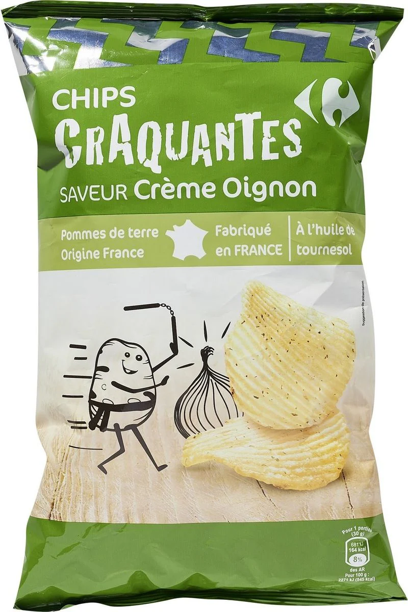 crispy onion cream chips 150g (#117175)