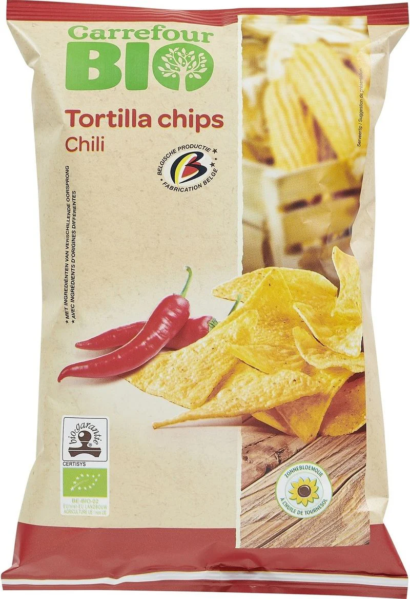 organic chilli tortilla chips 125g (#117578)