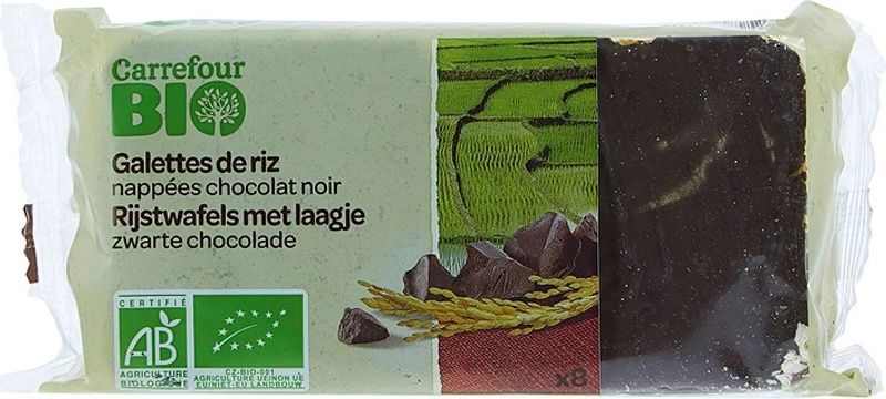 organic dark chocolate rice cakes 100g (#118042)
