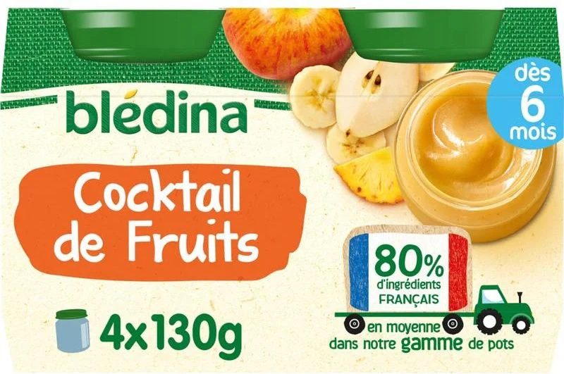 fruit cocktail compote 4x130g (#118342)