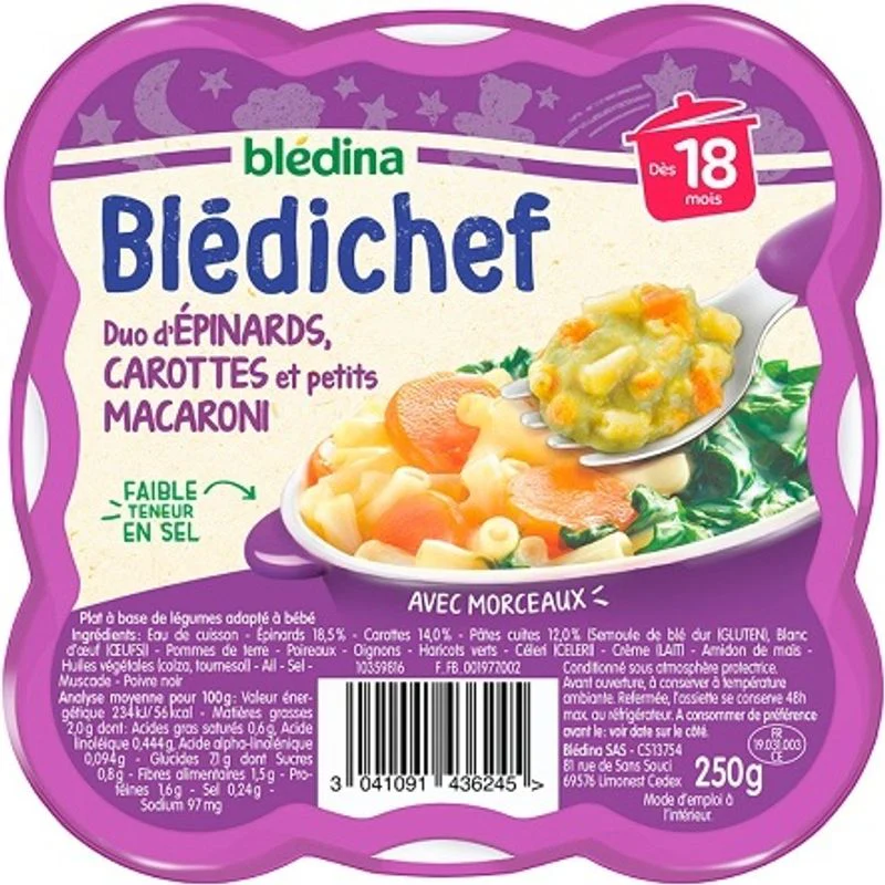spinach carrot macaroni 250g (#118357)