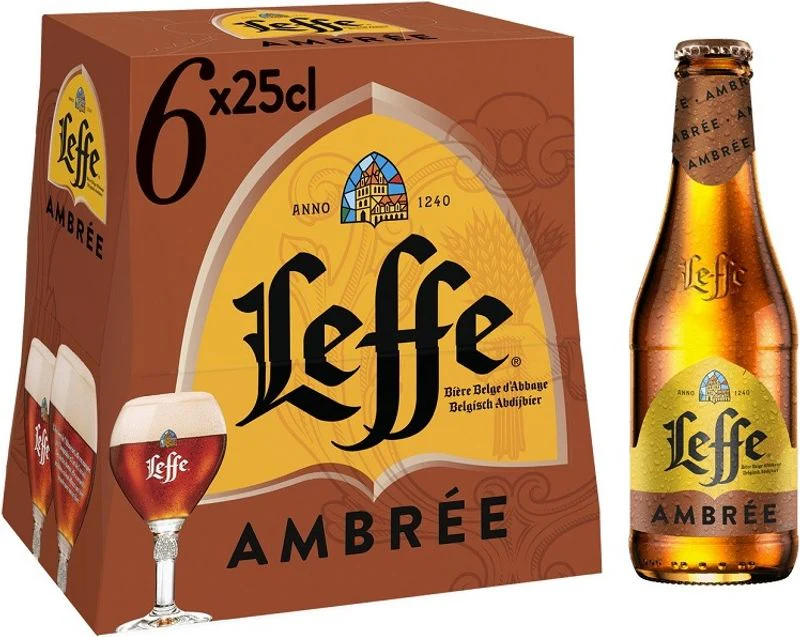 leffe amber beer 6.6% 6x25cl (#118610)