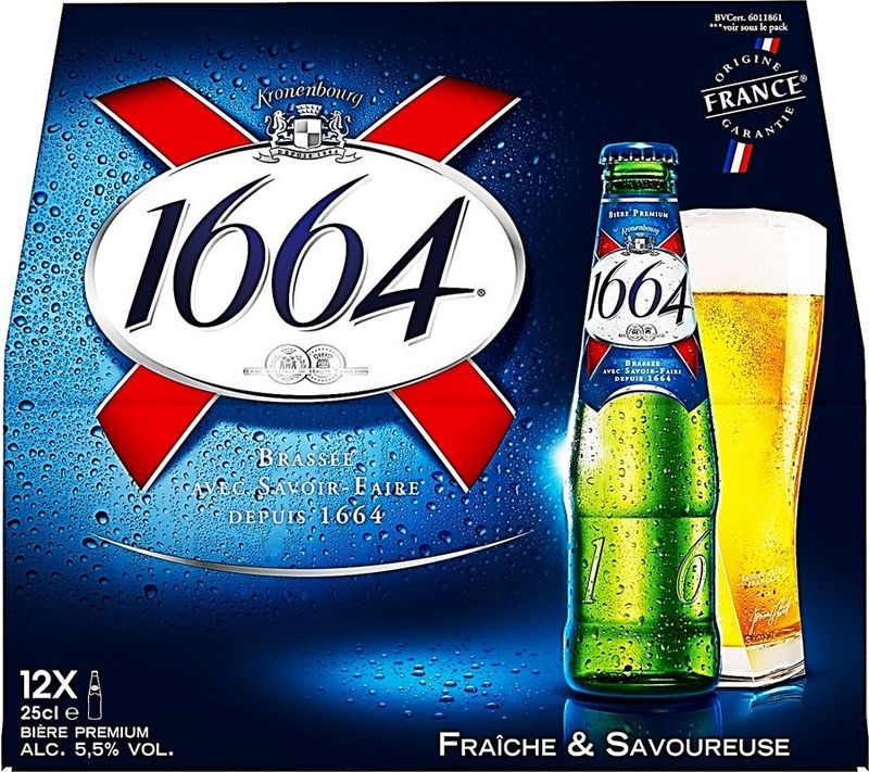 1664 blonde beer 5.5% 12x25cl (#118618)