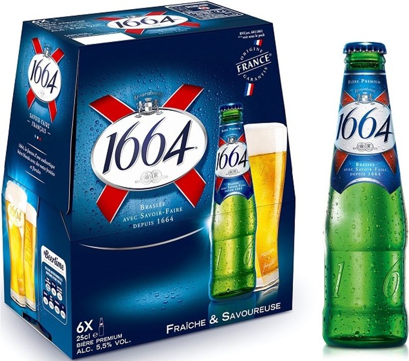 1664 blonde beer 5.5% 6x25cl (#118619)