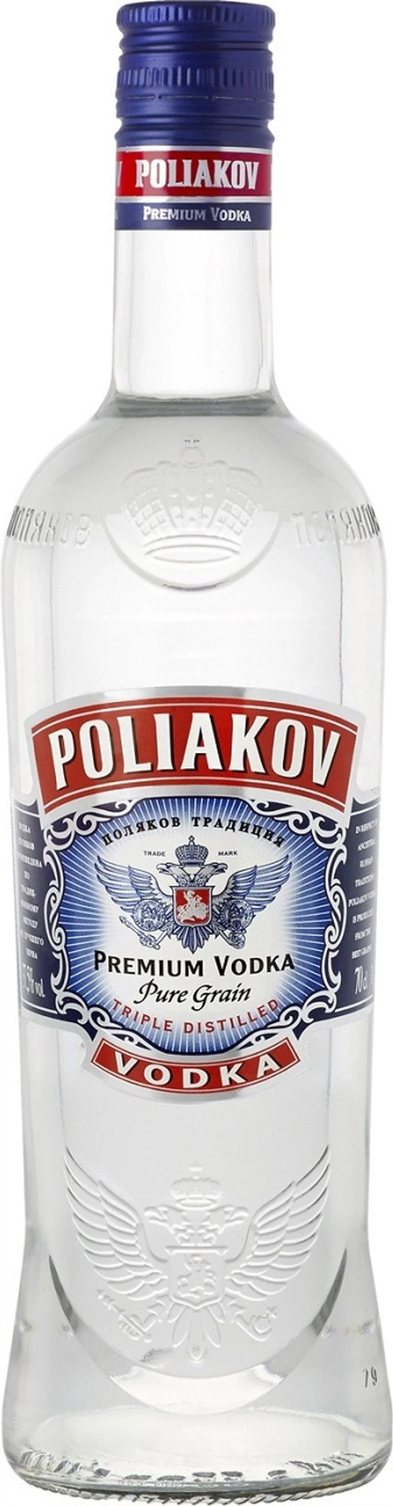 poliakov triple distilled vodka 37.5% 70cl (#118701)