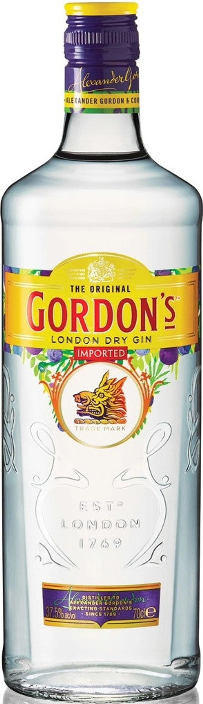 gordonâ€™s london dry gin 37.5% 70cl (#118784)