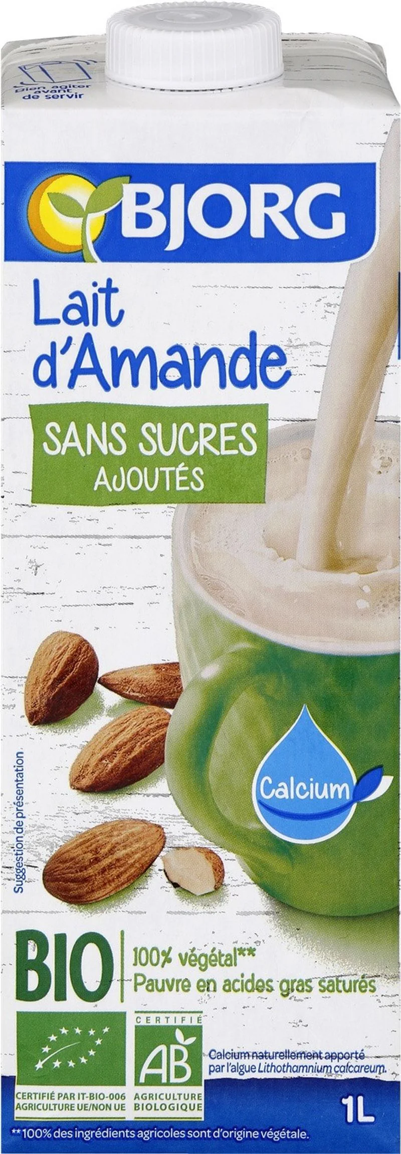 org almond milk no sugar 1l (#118869)