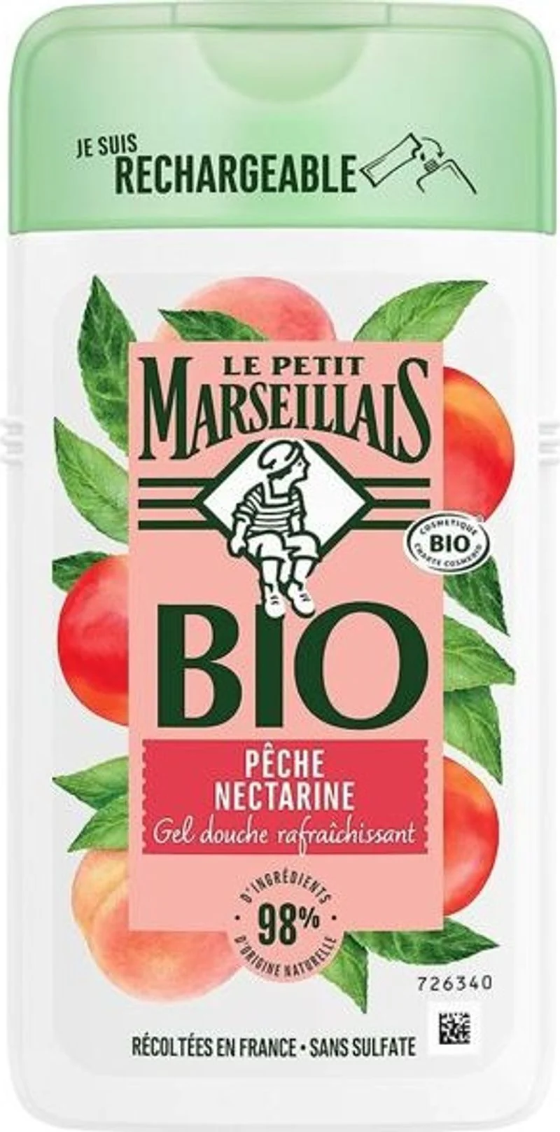 org peach nectarine shower 250ml (#118925)