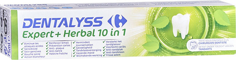 expert herbal 10-in-1 toothpaste 75ml\carrefour (#119145)