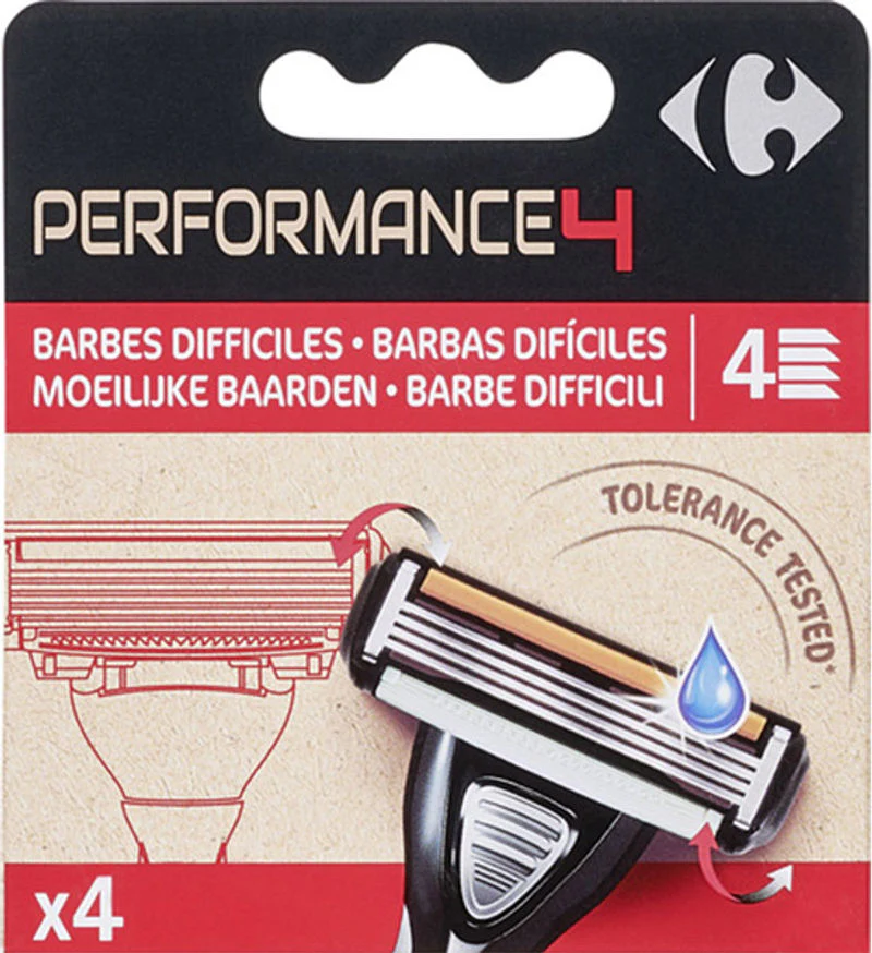 razor blade refills performance 4 4pc\carrefour (#119285)