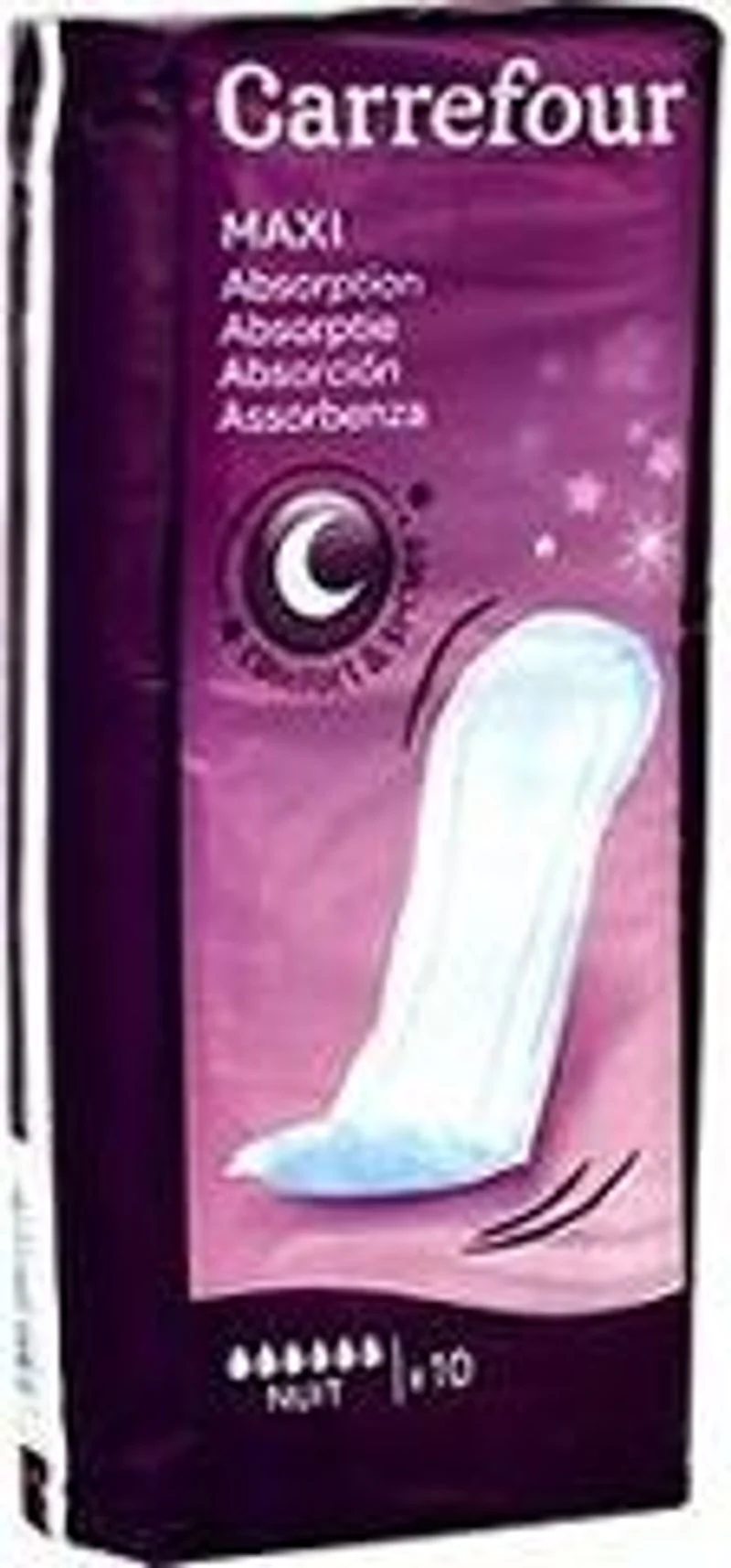maxi absorption night pads 10pc (#119347)