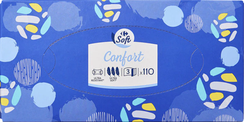 soft facial tissues box 110pc (#119616)