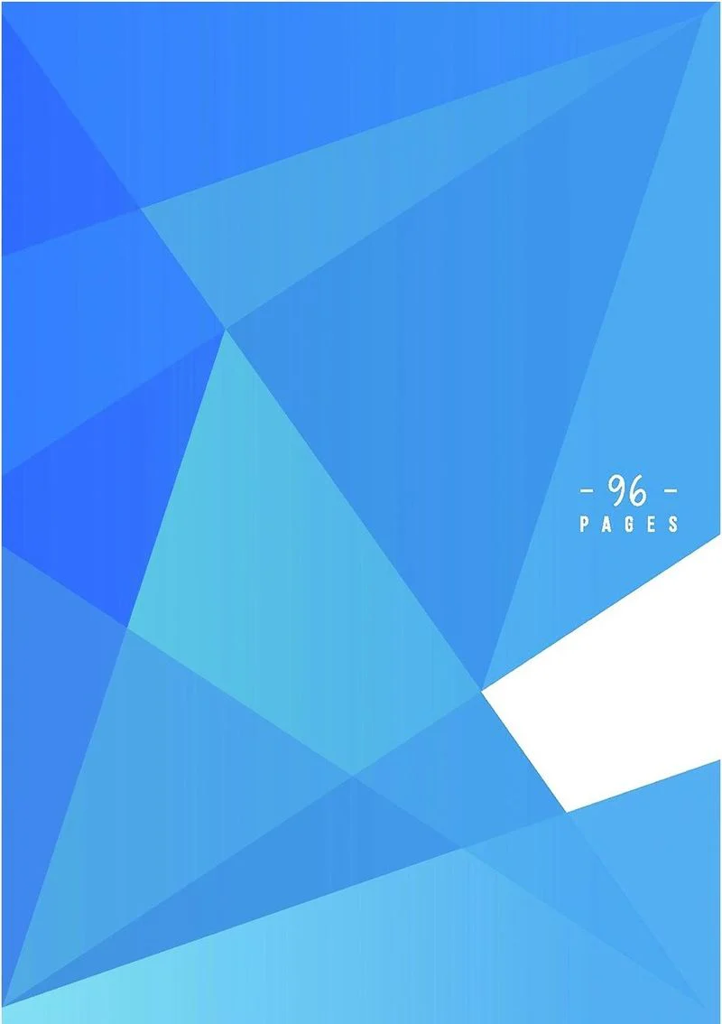 blue stapled notebook large grids (#119773)