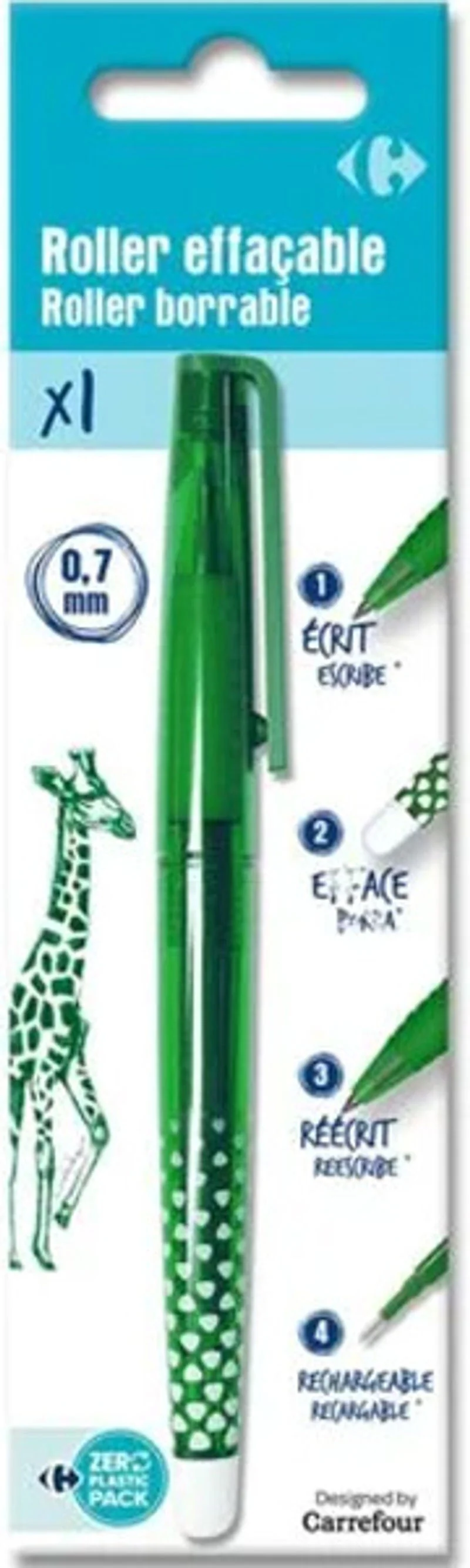 green erasable rollerball pen 0.7mm (#119807)