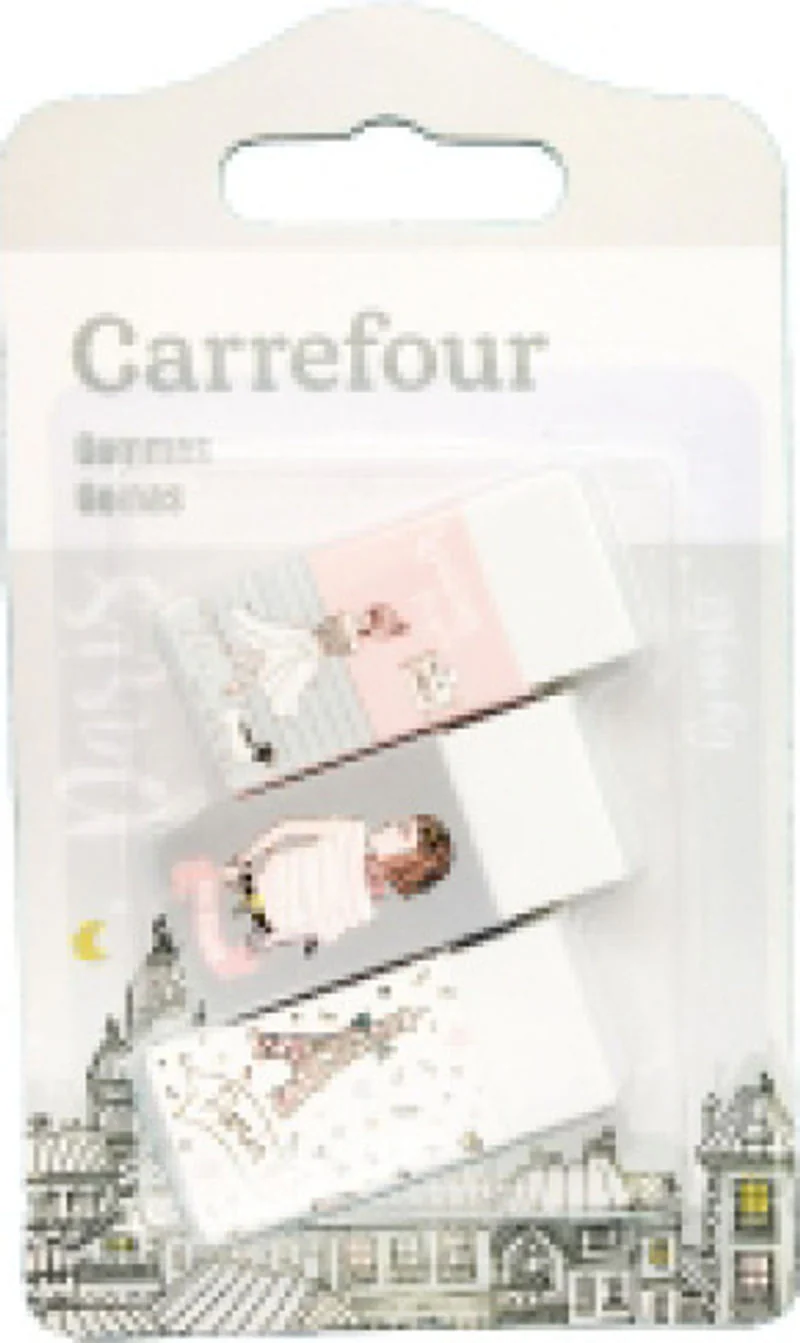 pack of 3 fun erasers pink range 3pc (#119832)