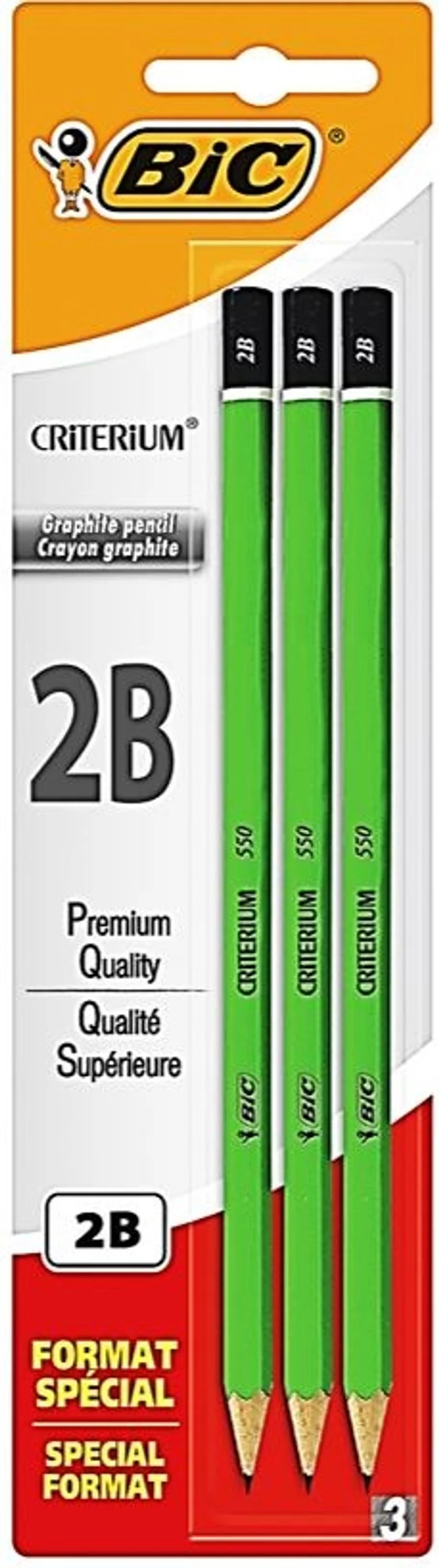 3 graphite pencils 2b criterium 3pc (#119840)